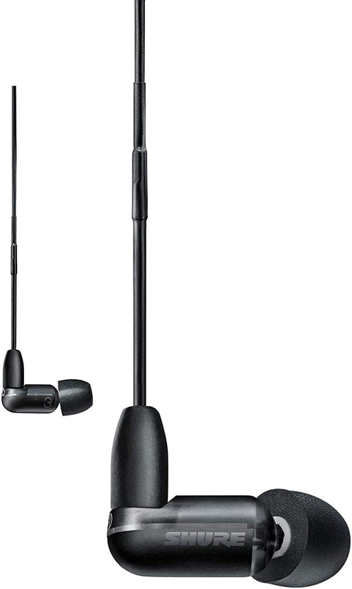 Shure AONIC 3 Wired Sound Isolating Earbuds, Clear Sound, Single Driver, In-Ear Fit, Detachable Cable, Durable Quality, Compatible with Apple & Android Devices - Black