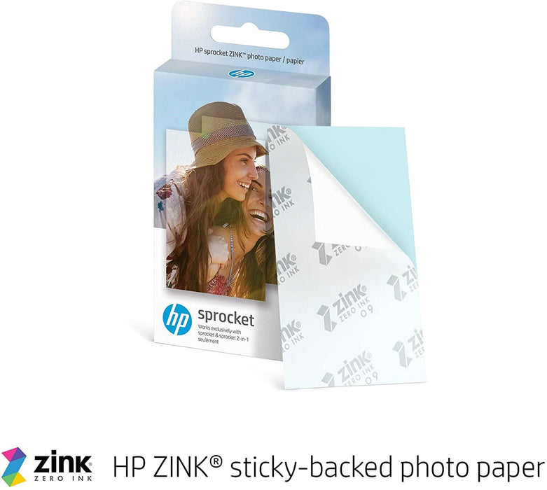 HP 1AS89A#B1H Sprocket Portable 2X3 Inch Instant Photo Printer (Blush Pink) Print Pictures on Zink Sticky-Backed from Your Ios & Android Device