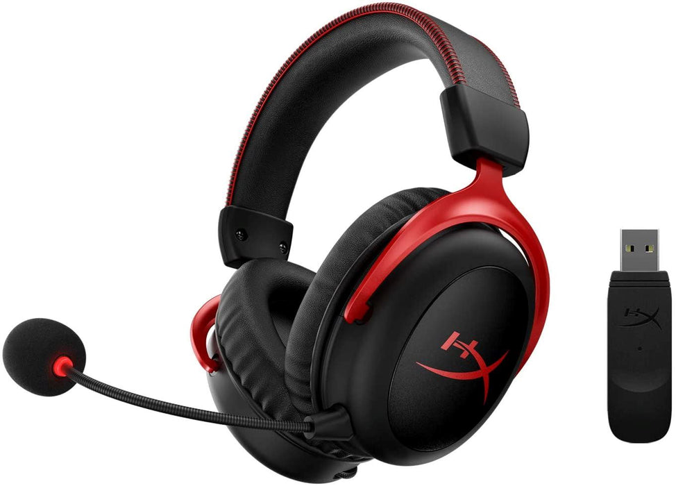 Hyperx Cloud II Wireless - Gaming Headset for PC, PS4, PS5*, Nintendo Switch, Long Lasting Battery up to 30 Hours, 7.1 Surround Sound, Detachable Noise Cancelling Microphone with Mic Monitoring