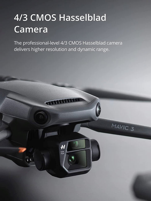 DJI Mavic 3 Fly More Combo - Camera Drone with 4/3 CMOS Hasselblad Camera, 5.1K Video, Omnidirectional Obstacle Sensing, 46-Min Flight, Advanced Auto Return, Max 15Km Video Transmission