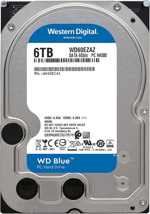 Western Digital WD60EZAZ 6TB BLUE 256MB 3.5IN SATA 6GB/S 5400Rpm:: (Components > Internal Hard Drives)