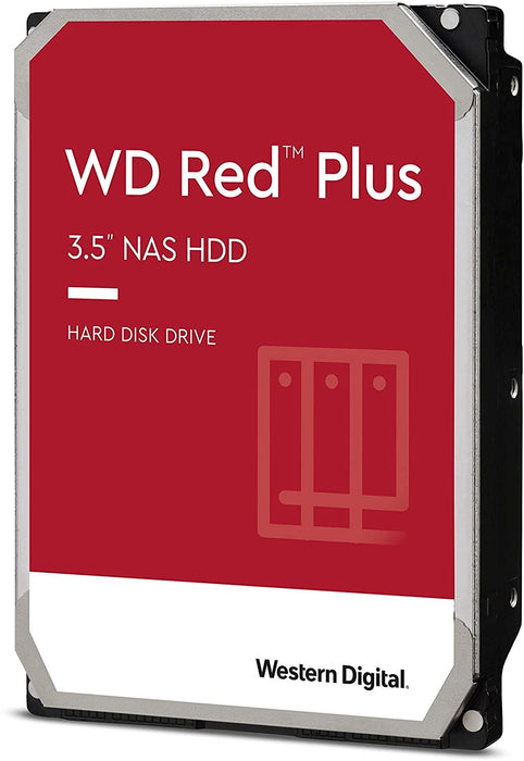 Western Digital 10TB WD Red plus NAS Internal Hard Drive HDD - 7200 RPM, SATA 6 Gb/S, CMR, 256 MB Cache, 3.5" - WD101EFBX