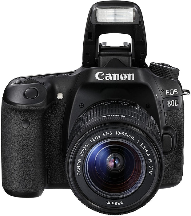 Canon EOS 80D Digital SLR Camera with 18-55 Mm IS STM Lens - Black(Certified Refurbished)