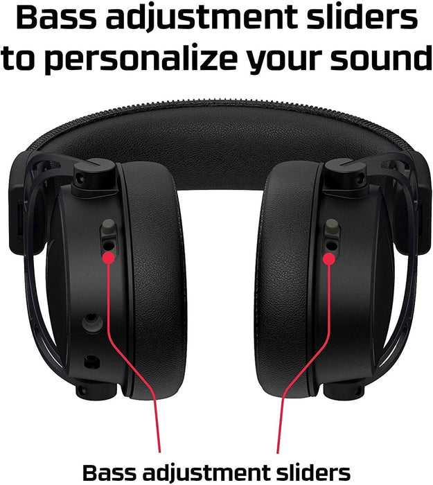 Hyperx Cloud Alpha S - PC Gaming Headset, 7.1 Surround Sound, Adjustable Bass, Dual Chamber Drivers, Breathable Leatherette, Memory Foam, and Noise Cancelling Microphone - Blackout (HX-HSCAS-BK/WW)