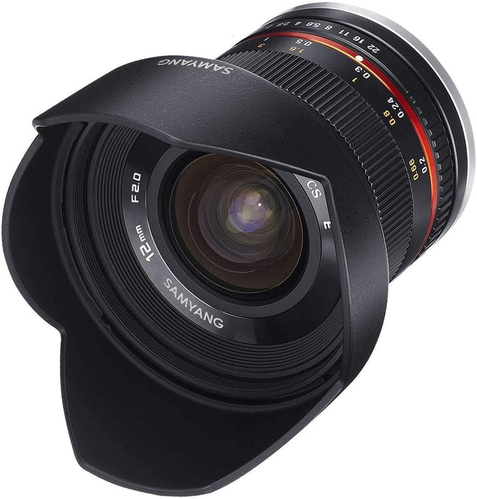 Samyang 1220506101 12 mm F2.0 Lens for Sony-E - Black