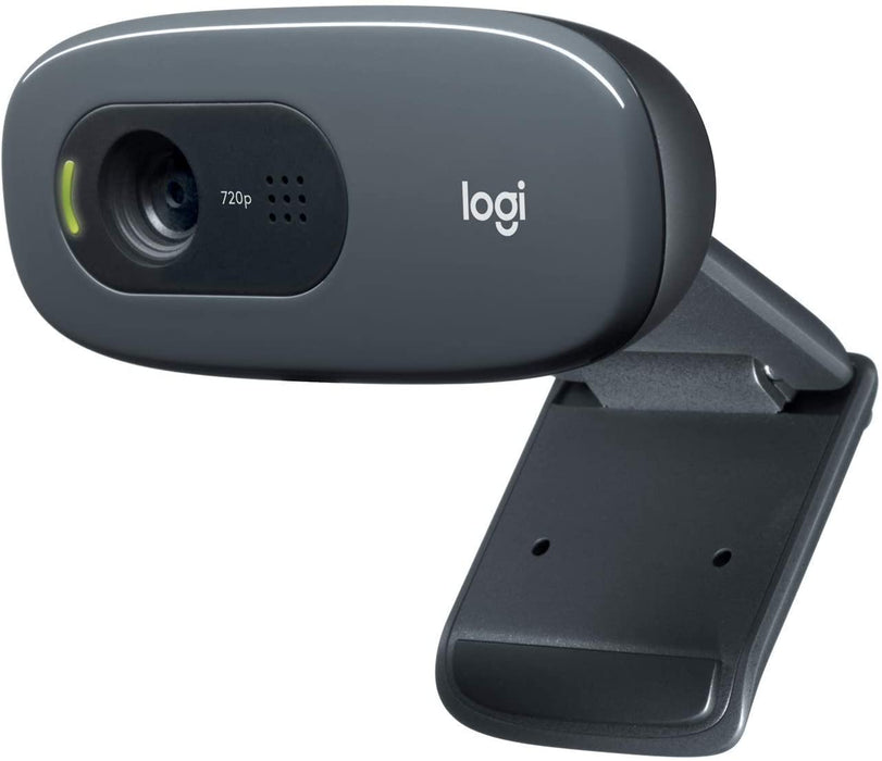 Logitech C270 HD Webcam, HD 720p/30fps,Black