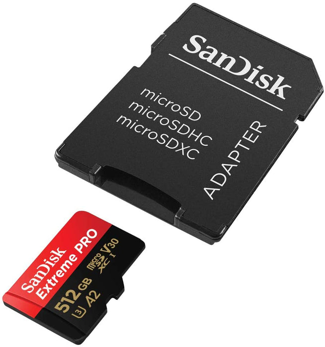 SanDisk Extreme Pro 512 GB microSDXC Memory Card + SD Adapter