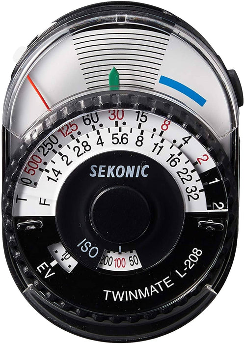 Sekonic Twinmate L-208 Compact Analogue Light Meter,Black