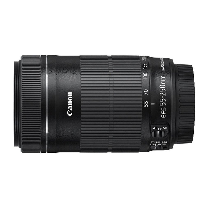 Canon EF-S 55-250 mm f/4-5.6 IS STM Lens Black -Like new