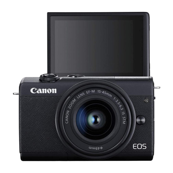 Canon EOS M200 with EF-M 15-45mm f/3.5-6.3 IS STM Lens -Black