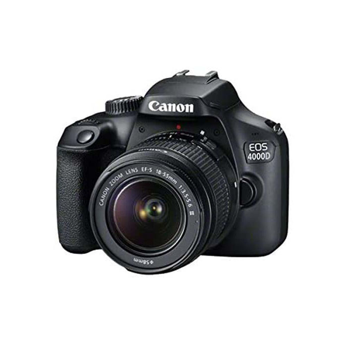 Canon EOS 4000D DSLR Camera and EF-S 18-55 mm f/3.5-5.6 III Lens Black -Like new