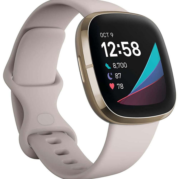 Fitbit Sense Advanced Smartwatch -Lunar White & Soft Gold