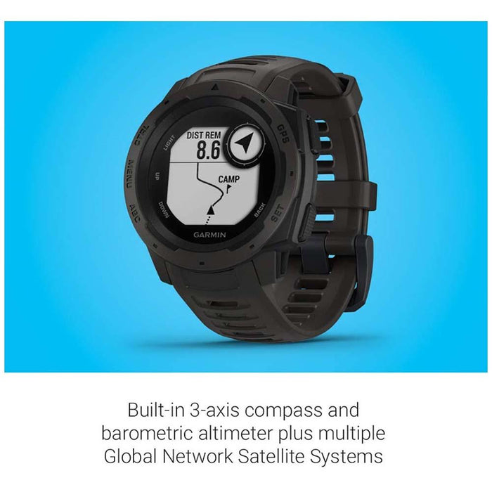 Garmin Instinct Rugged Outdoor Smartwatch -Graphite