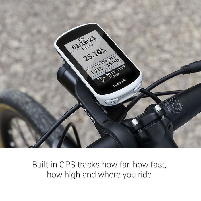 Garmin Edge Explore Touchscreen Touring Bike Computer with Connected Features, White