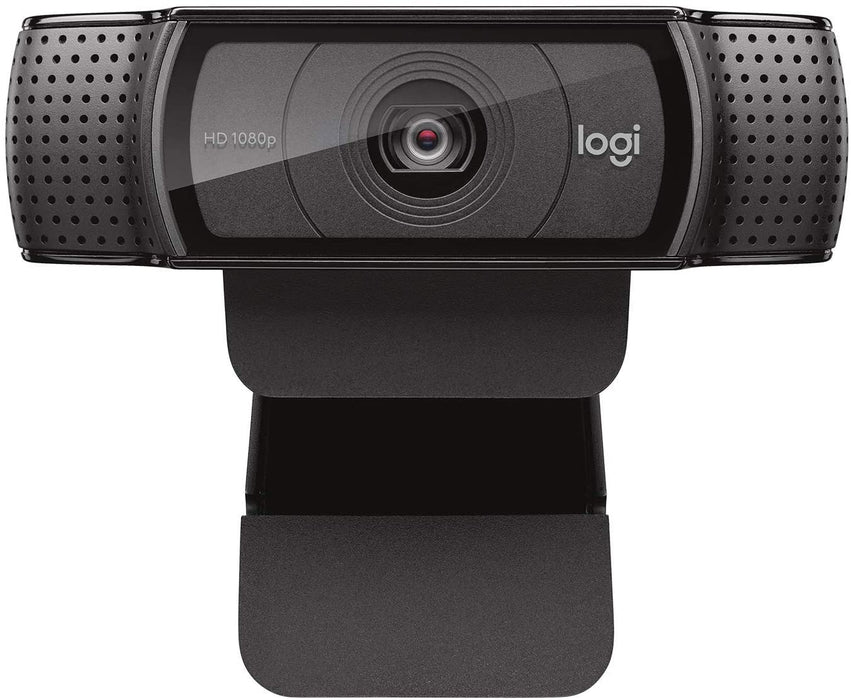 Logitech C920e / C920 HD Webcam, Full HD 1080p Video Calling and Recording, Dual Stereo Audio, Stream Gaming - Black (No Tripod)