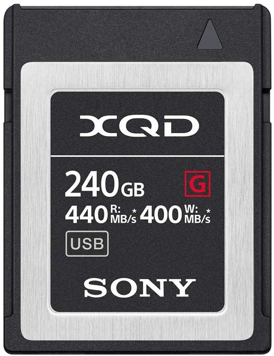Sony 240GB (256GB pre format) 5x TOUGH XQD Flash Memory Card - High Speed G Series (Read 440MB/s and Write 400MB/s) - QDG250F